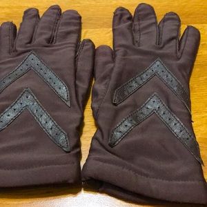 Ladies Gloves One Size Vintage Aris Driving Gloves. Leather Strip Stitching.